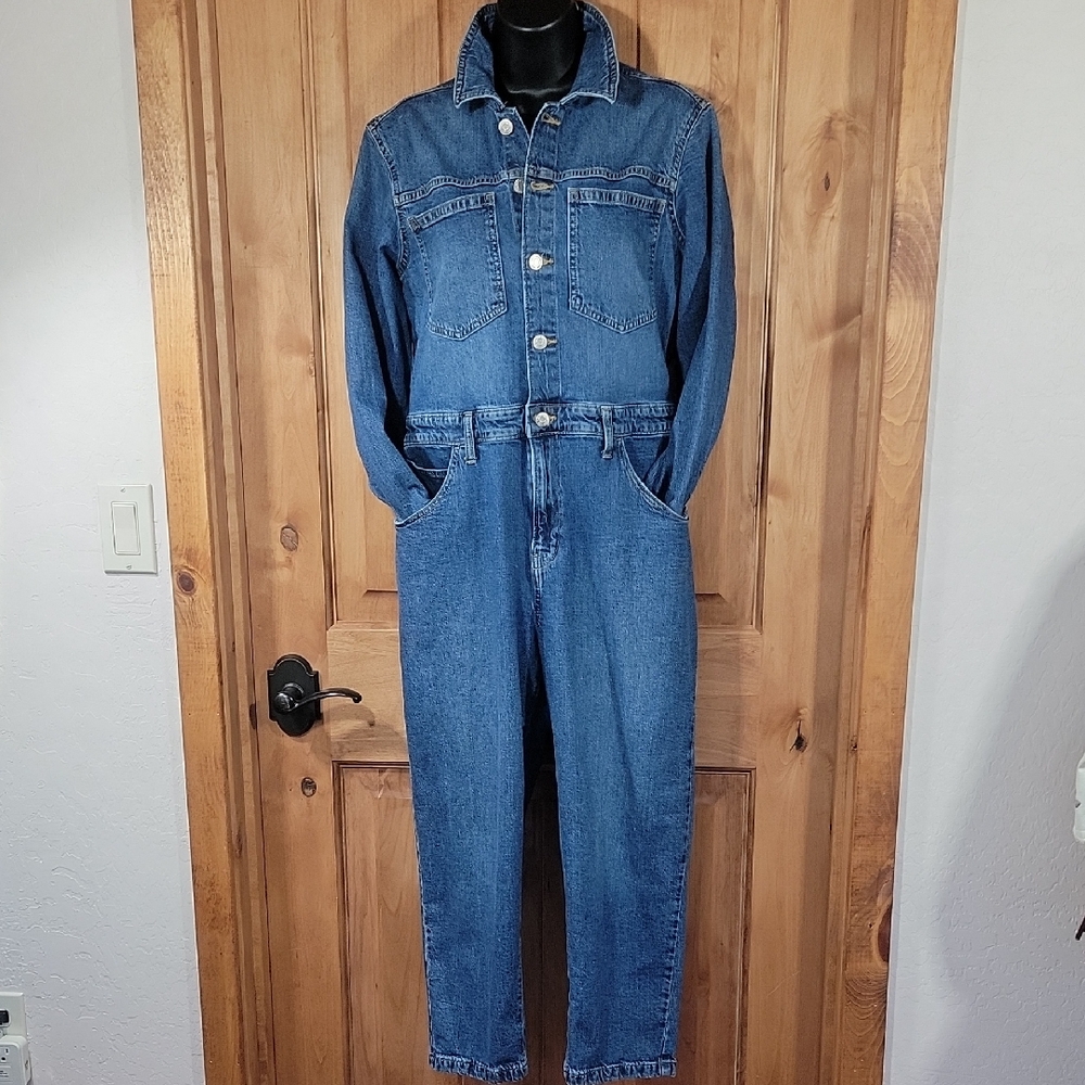 GAP Womens Denim Coverall Jumpsuit Petite Small 6/28